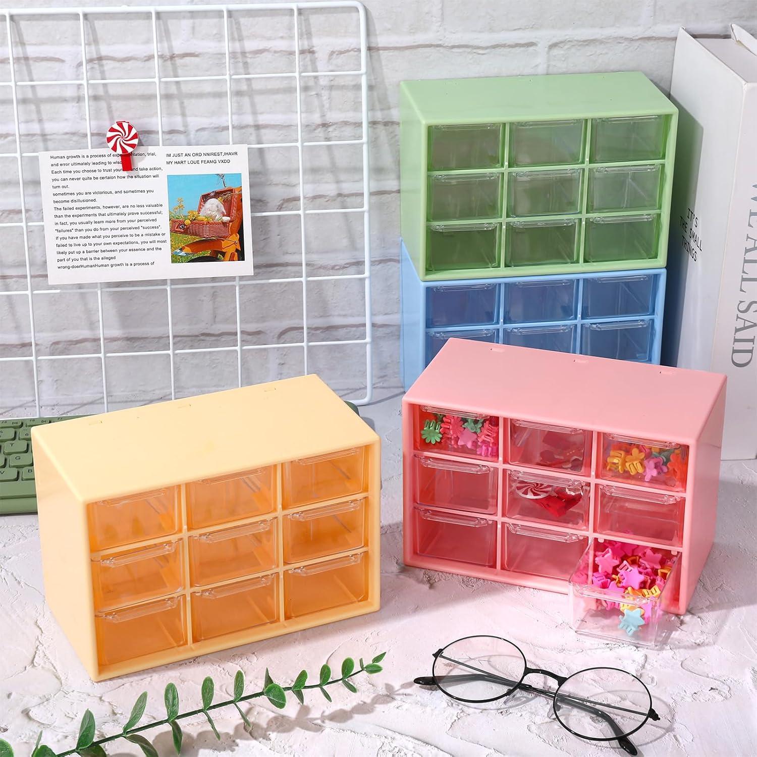 Organizador de Escritorio JarThenaAMCS 4 Pcs 9 Cajones Colores