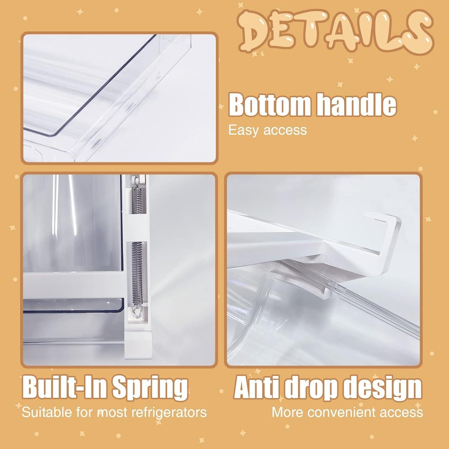 Organizador de Cajones para Mini Nevera Lechay - Bandeja de Huevos Transparente