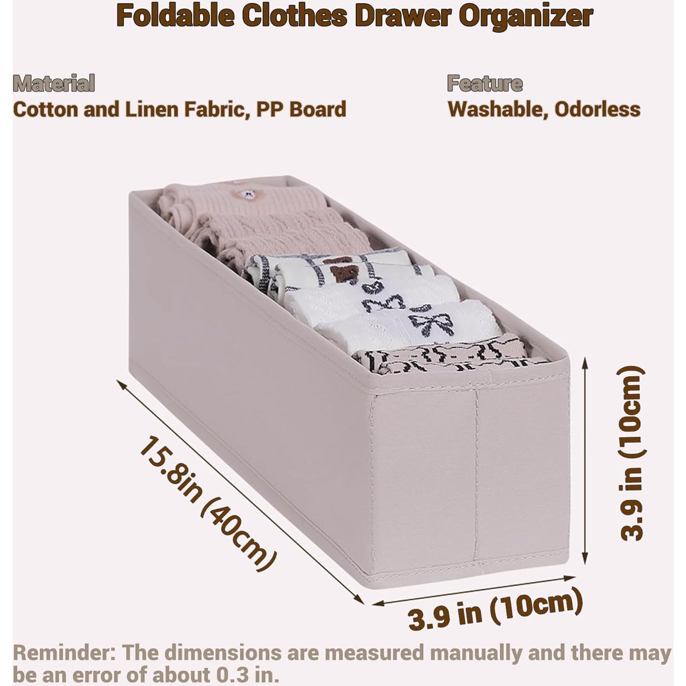 Organizador de Cajones Plegable 6 Pcs Murri&Murrdi Gris