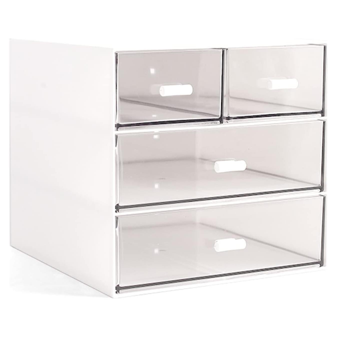 Organizador de Maquillaje Marknor Blanco con 4 Cajones 15x16x14cm