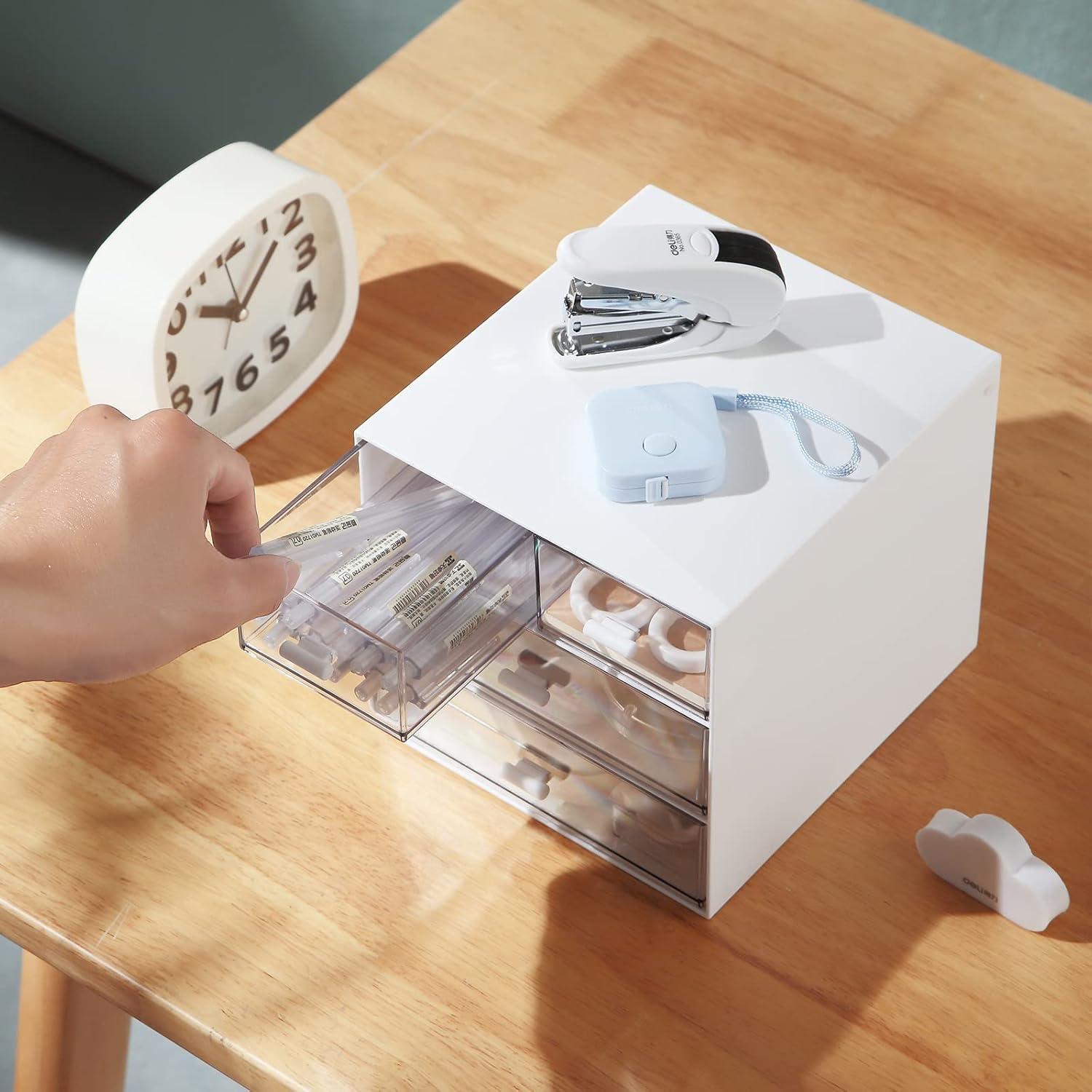 Organizador de Maquillaje Marknor Blanco con 4 Cajones 15x16x14cm