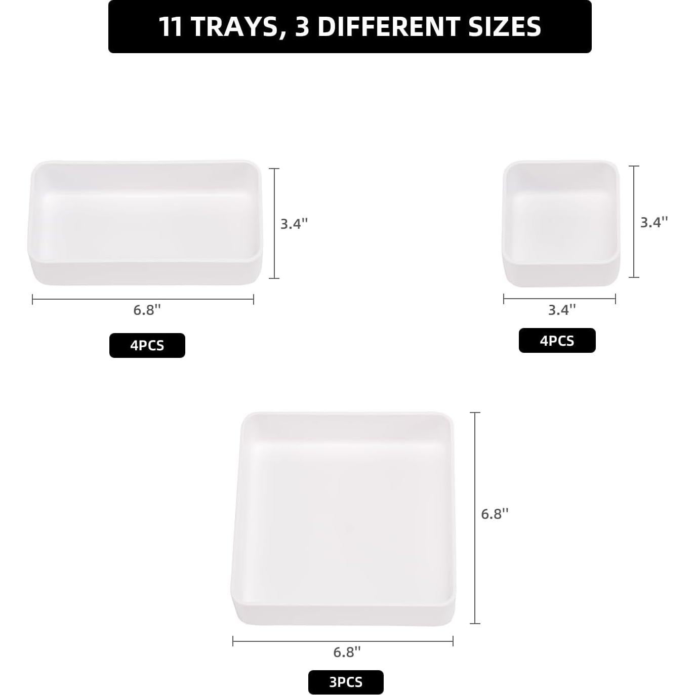Juego de Organizadores de Cajones Apilables CHANCETSUI 11 Piezas