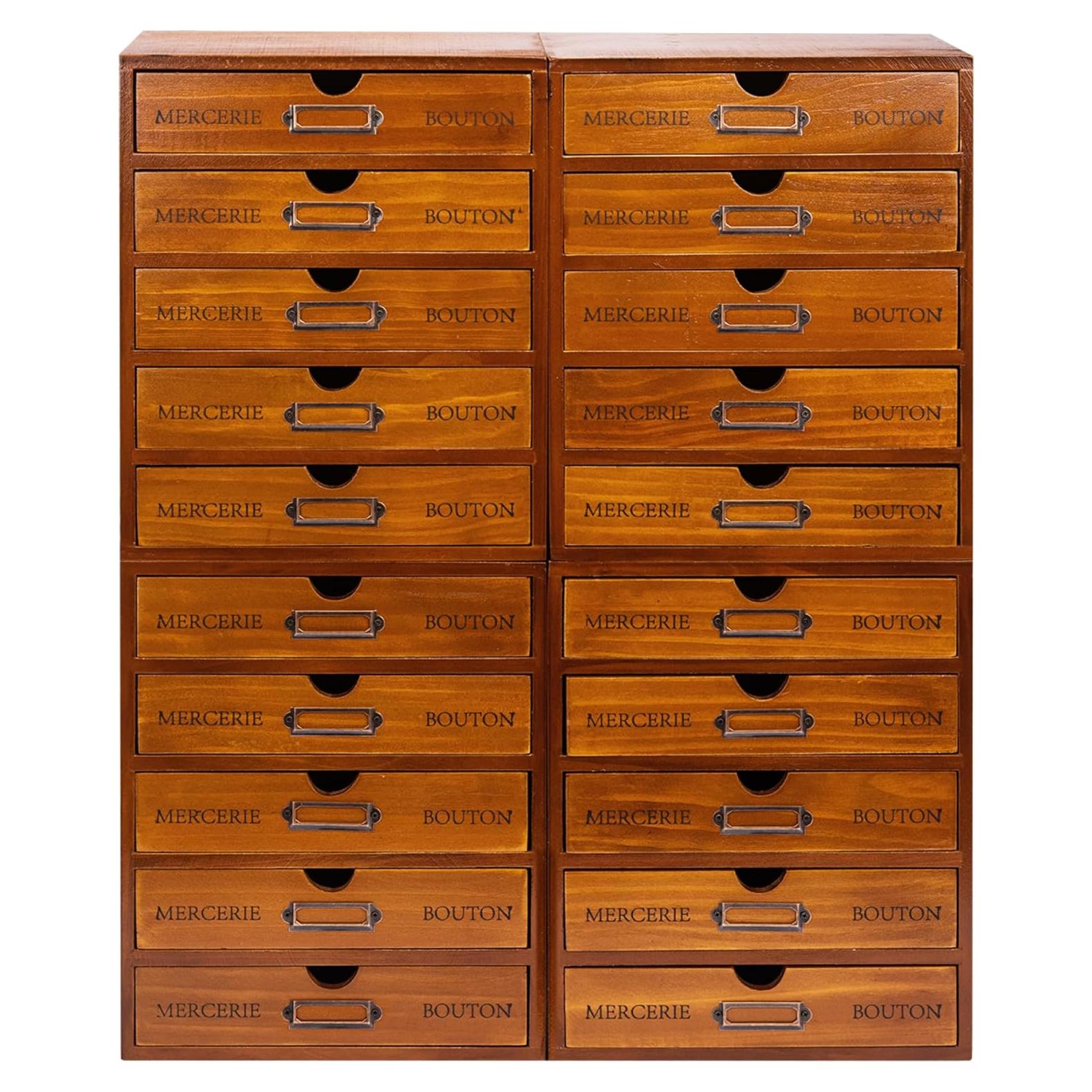 Juego de 4 Cajones Organizadores de Madera Caoba Woodaholic