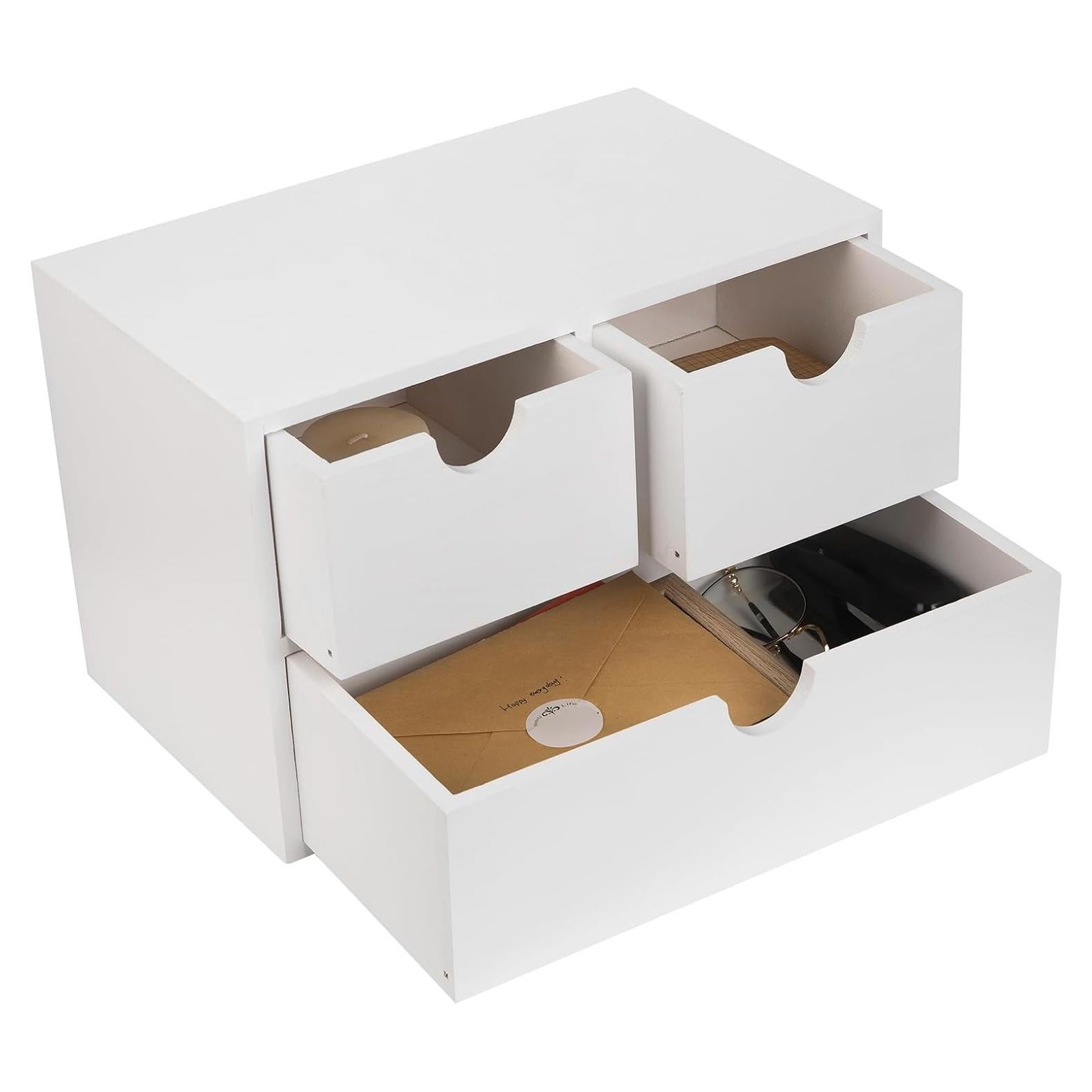 Organizador de escritorio VERGOODR blanco 3 niveles 3 cajones