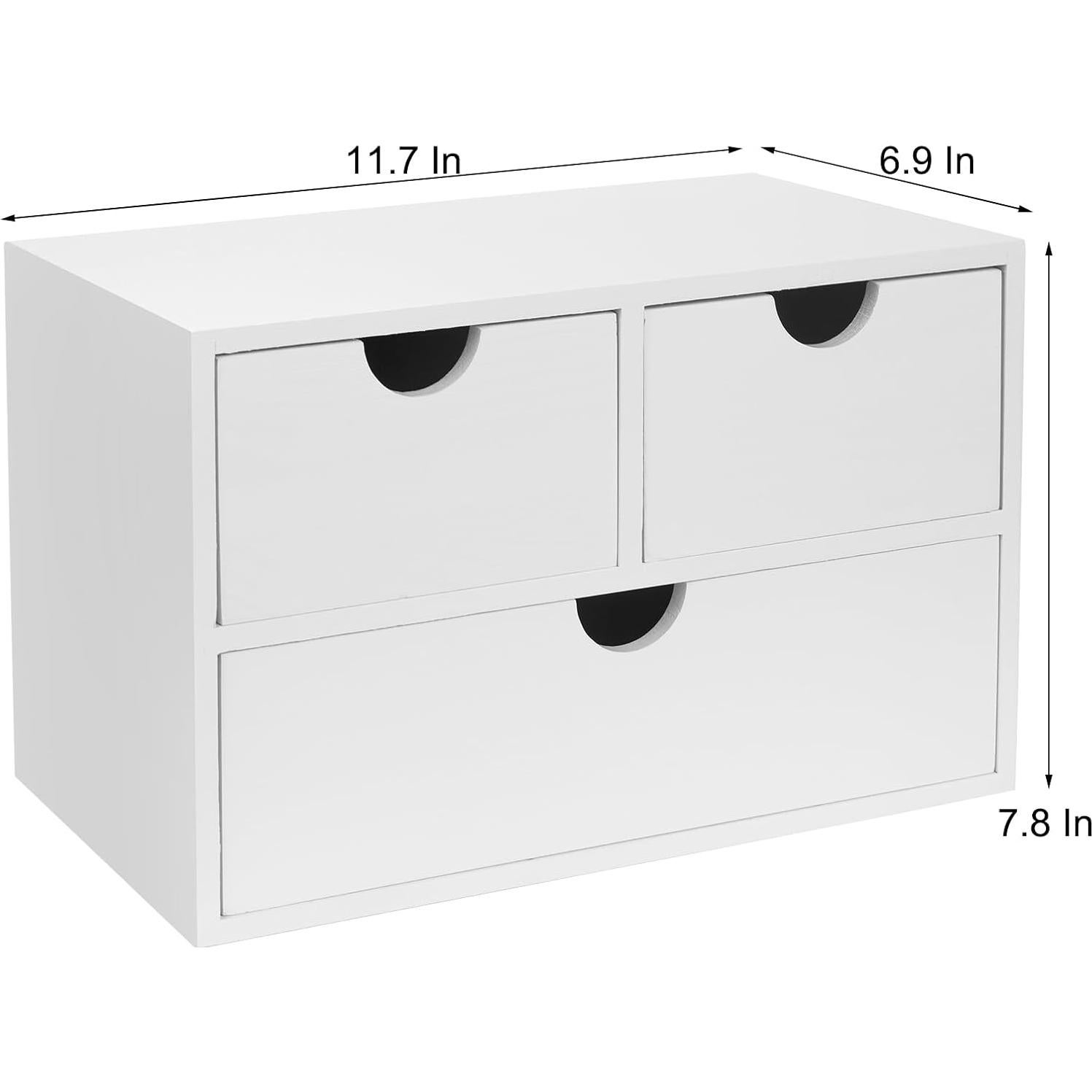 Organizador de escritorio VERGOODR blanco 3 niveles 3 cajones