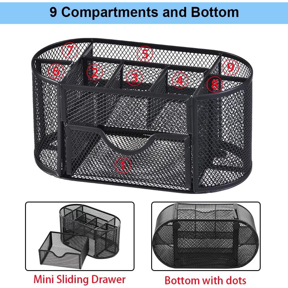 Organizador de Escritorio AUSTARK con 9 Compartimentos y Cajón