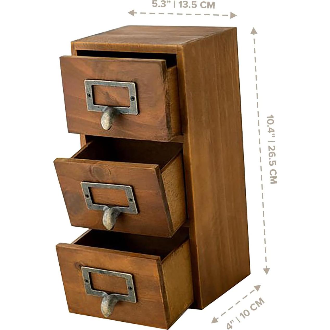 Mini Cajones de Escritorio Woodaholic - Organizador de 2 Cajones