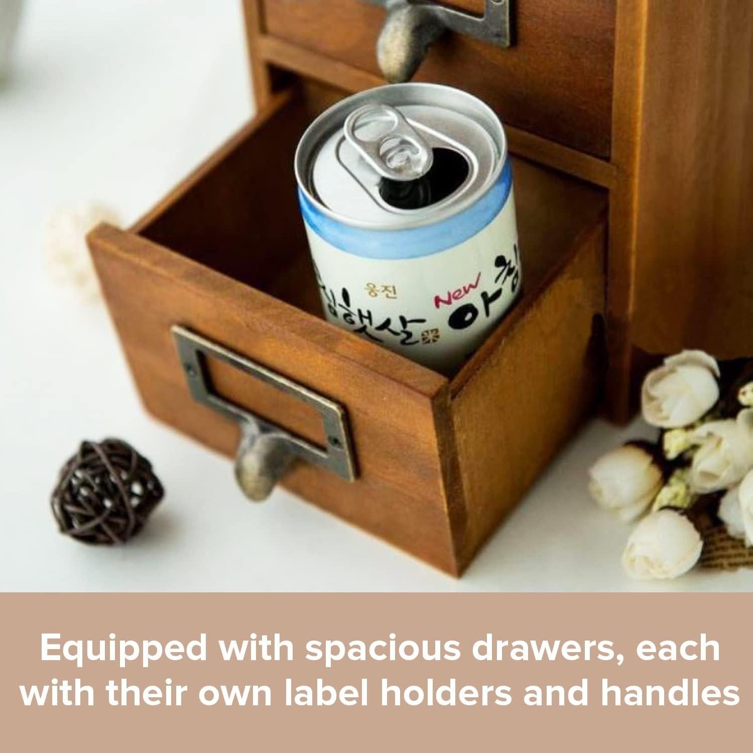 Mini Cajones de Escritorio Woodaholic - Organizador de 2 Cajones