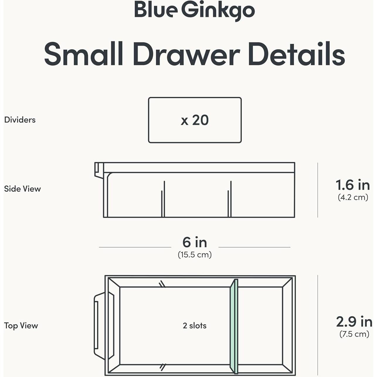 Gabinete de Almacenamiento 20 Cajones Blue Ginkgo Gris