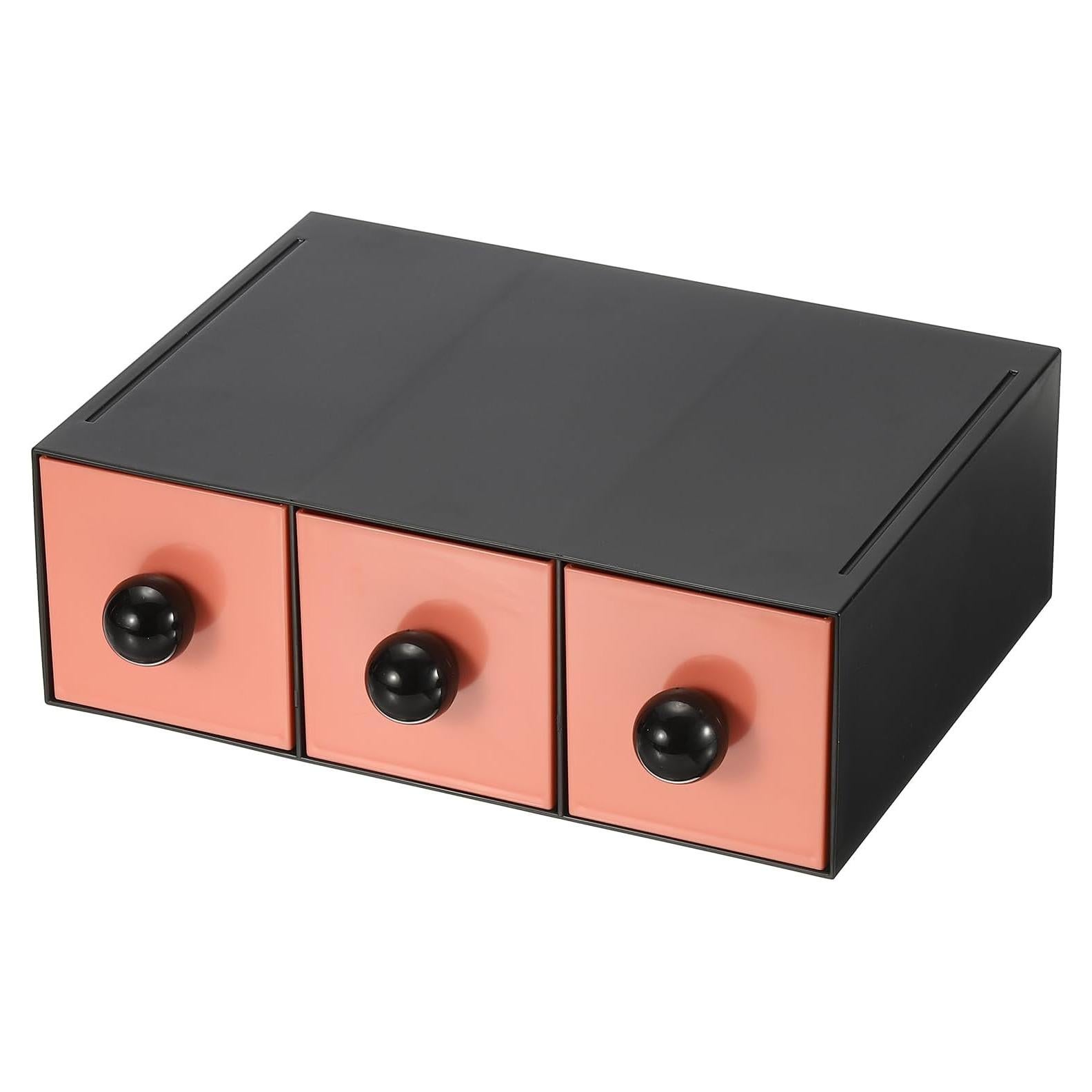 Cajones de Almacenamiento Apilables PATIKIL Rosa Oscuro 3 Cajones