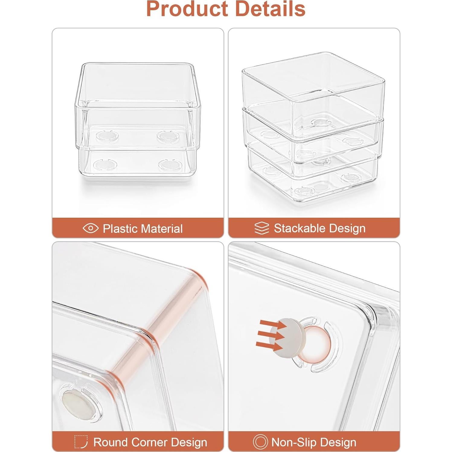 Organizador de Cajones SMARTAKE 20 Piezas Antideslizante