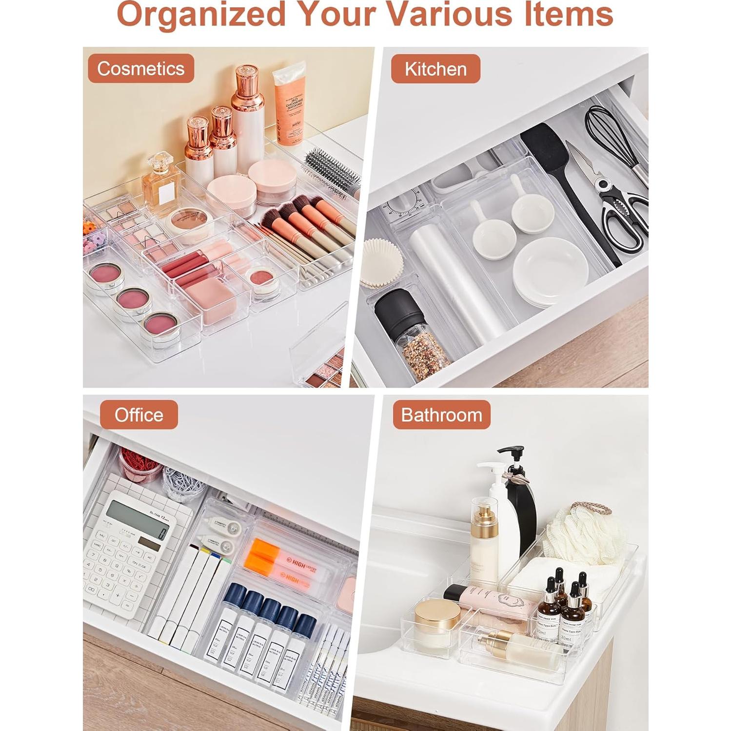 Organizador de Cajones SMARTAKE 20 Piezas Antideslizante