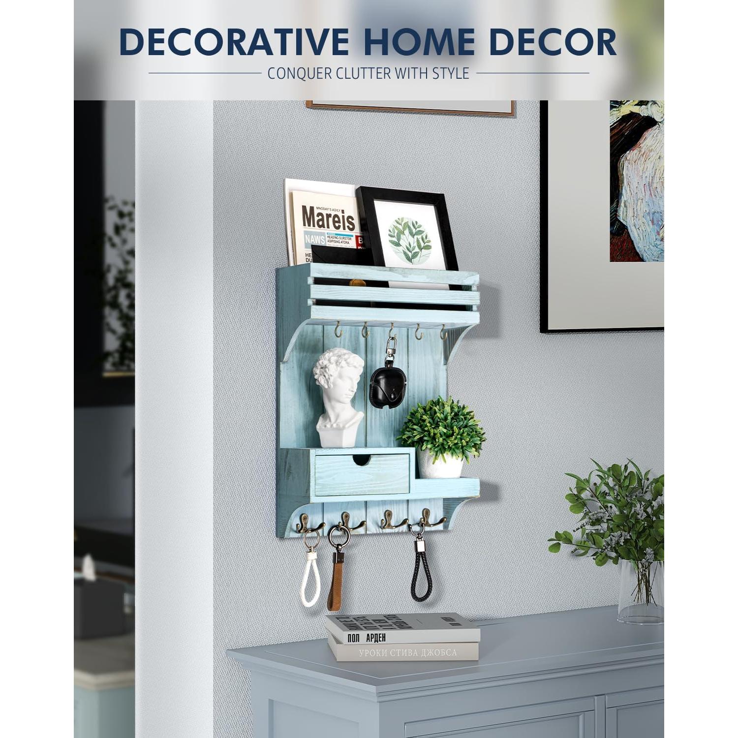 Soporte de Llaves Rebee Vision con Organizador de Correo Azul