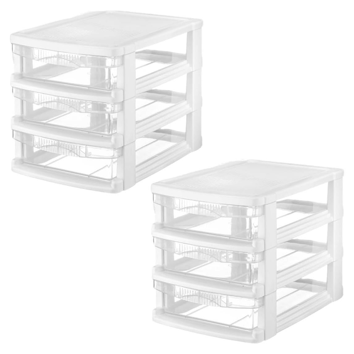 Unidad de Almacenamiento Plástico Tribello 3 Cajones Transparente