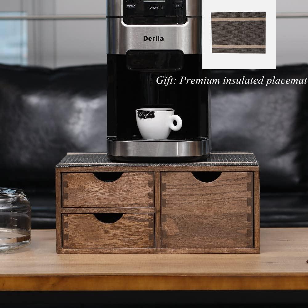 Soporte de Cajones de Madera DDYURI para Cápsulas de Café