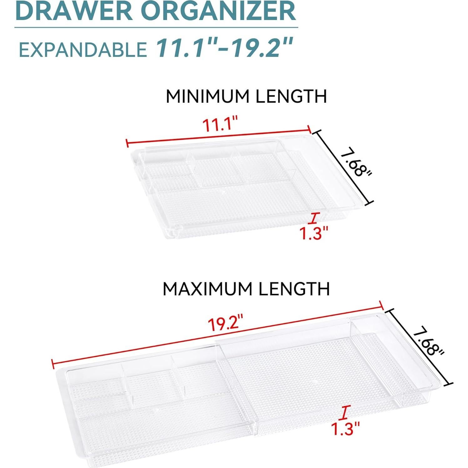 Organizador de Cajones Expandible Oubonun 28 a 49 cm 4 Paquetes