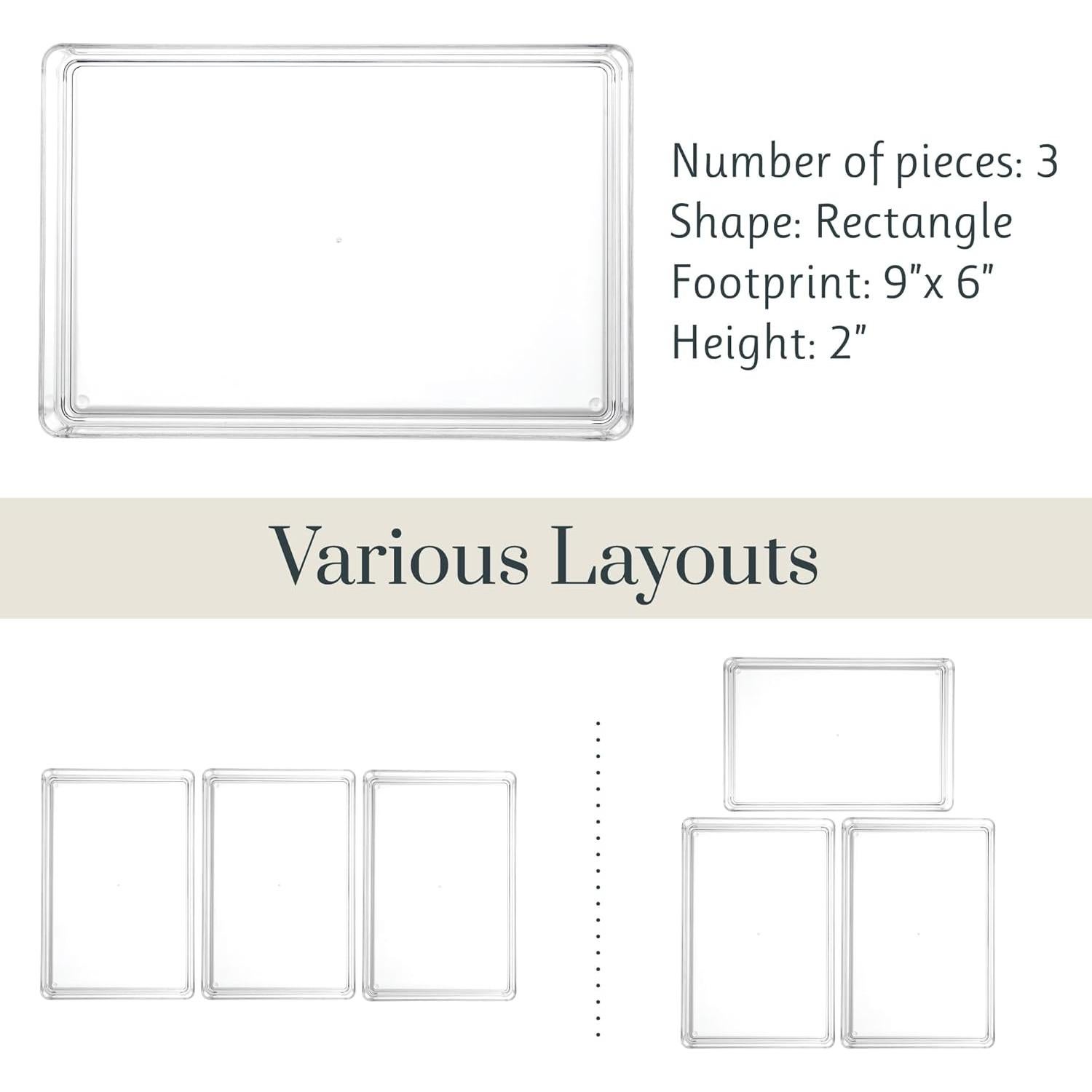 Organizadores de Cajones Apilables STORi - 3 Piezas 23x15x5 cm