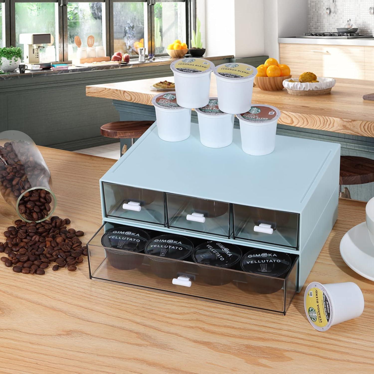 Organizador de Escritorio OSsteed con 7 Cajones Apilables Azul