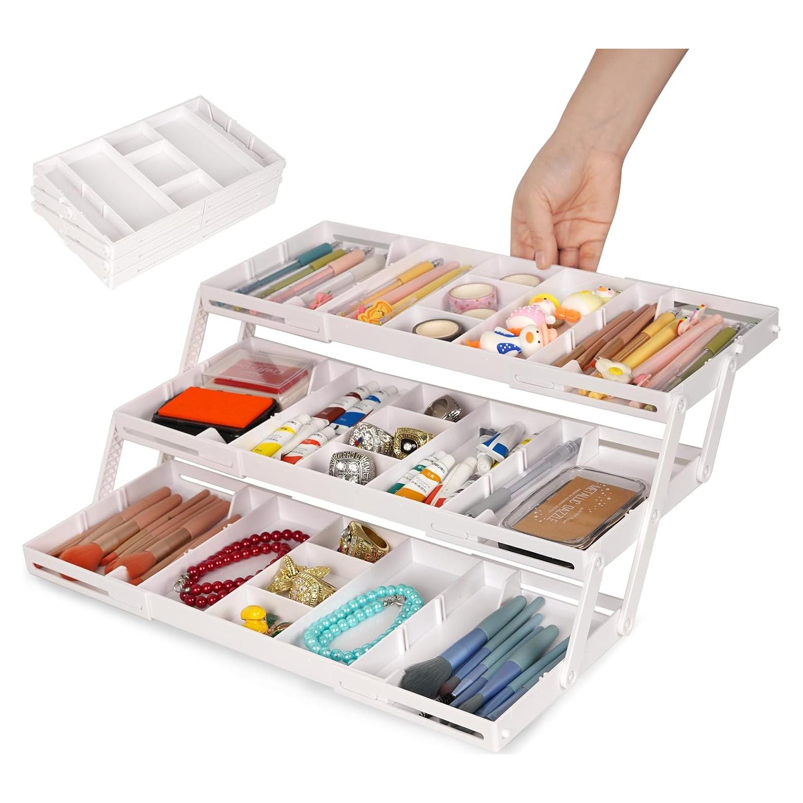 Organizador de Cajones Expandible Lucasden 3 Niveles Blanco