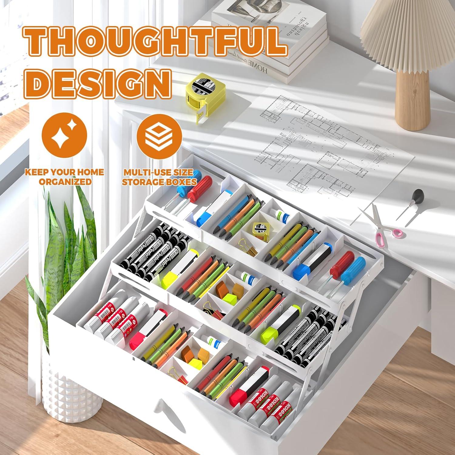 Organizador de Cajones Expandible Lucasden 3 Niveles Blanco