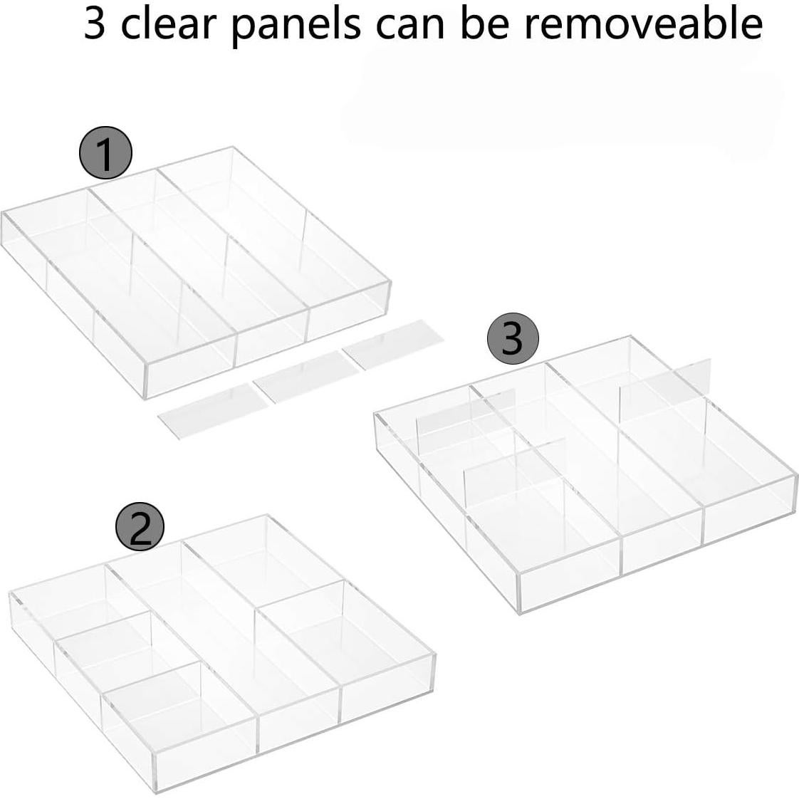 Organizador de Cajones Acrílico HIIMIEI 30x30 cm 6 Secciones