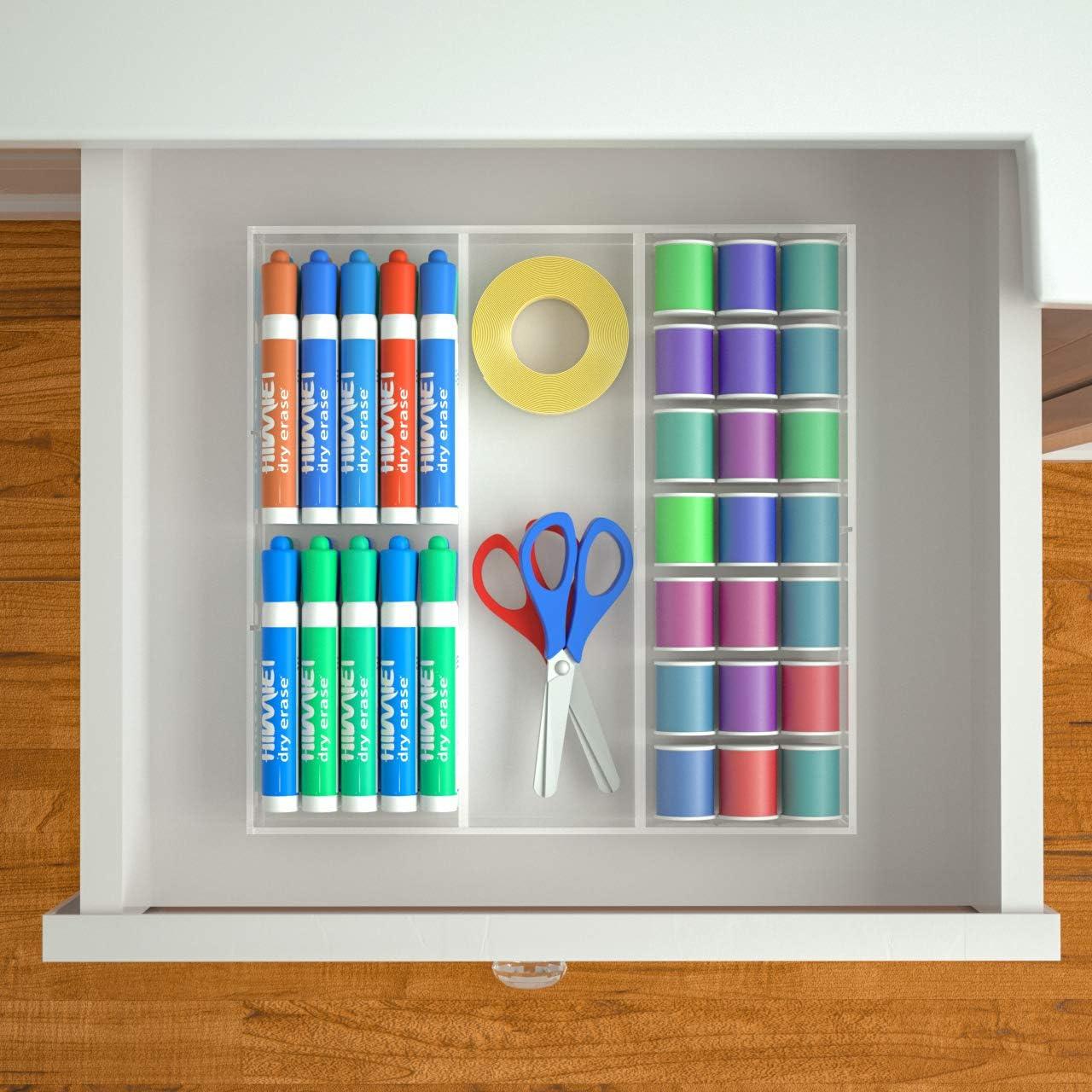 Organizador de Cajones Acrílico HIIMIEI 30x30 cm 6 Secciones