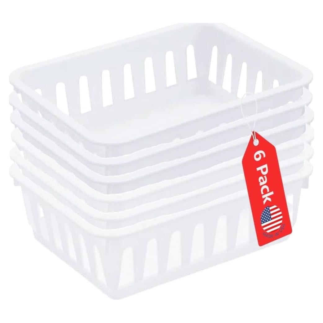 Cestas de Plástico Mini Tribello - Organizador 6 Unidades 17.15x12.7x5.08 cm
