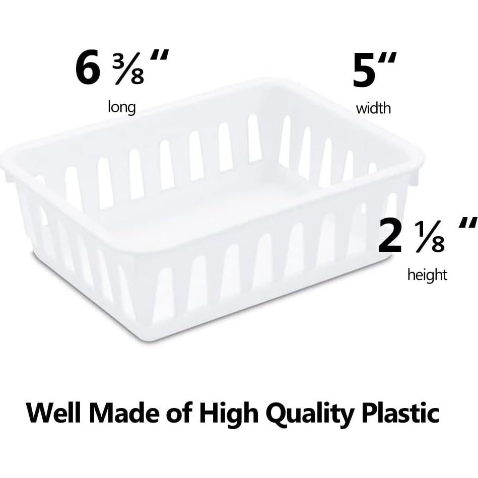 Cestas de Plástico Mini Tribello - Organizador 6 Unidades 17.15x12.7x5.08 cm