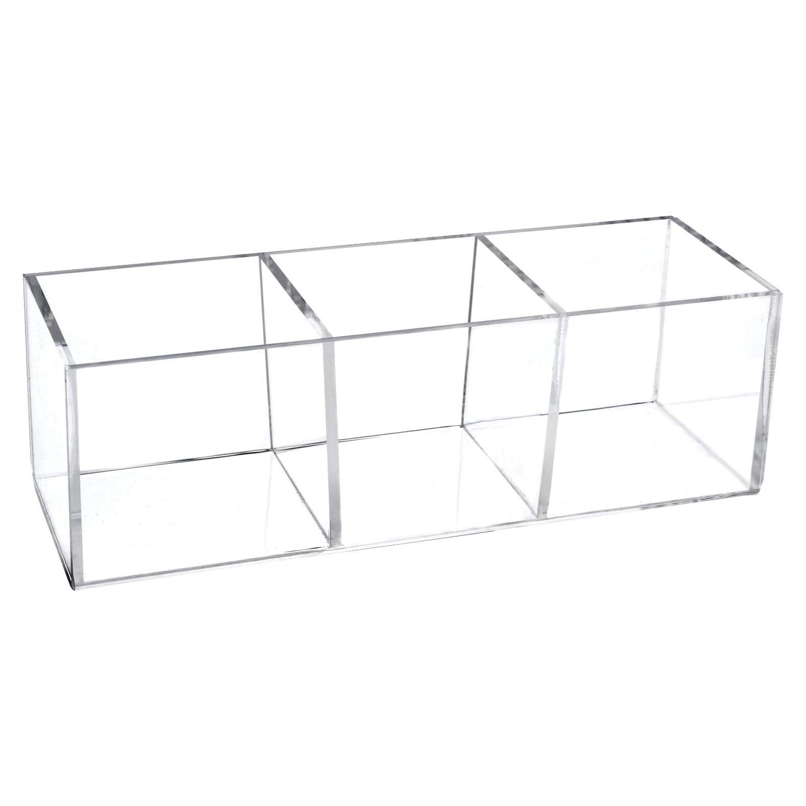 Organizador de Cajones Acrílico Dedoot 3 Compartimentos 19.05x6.35cm