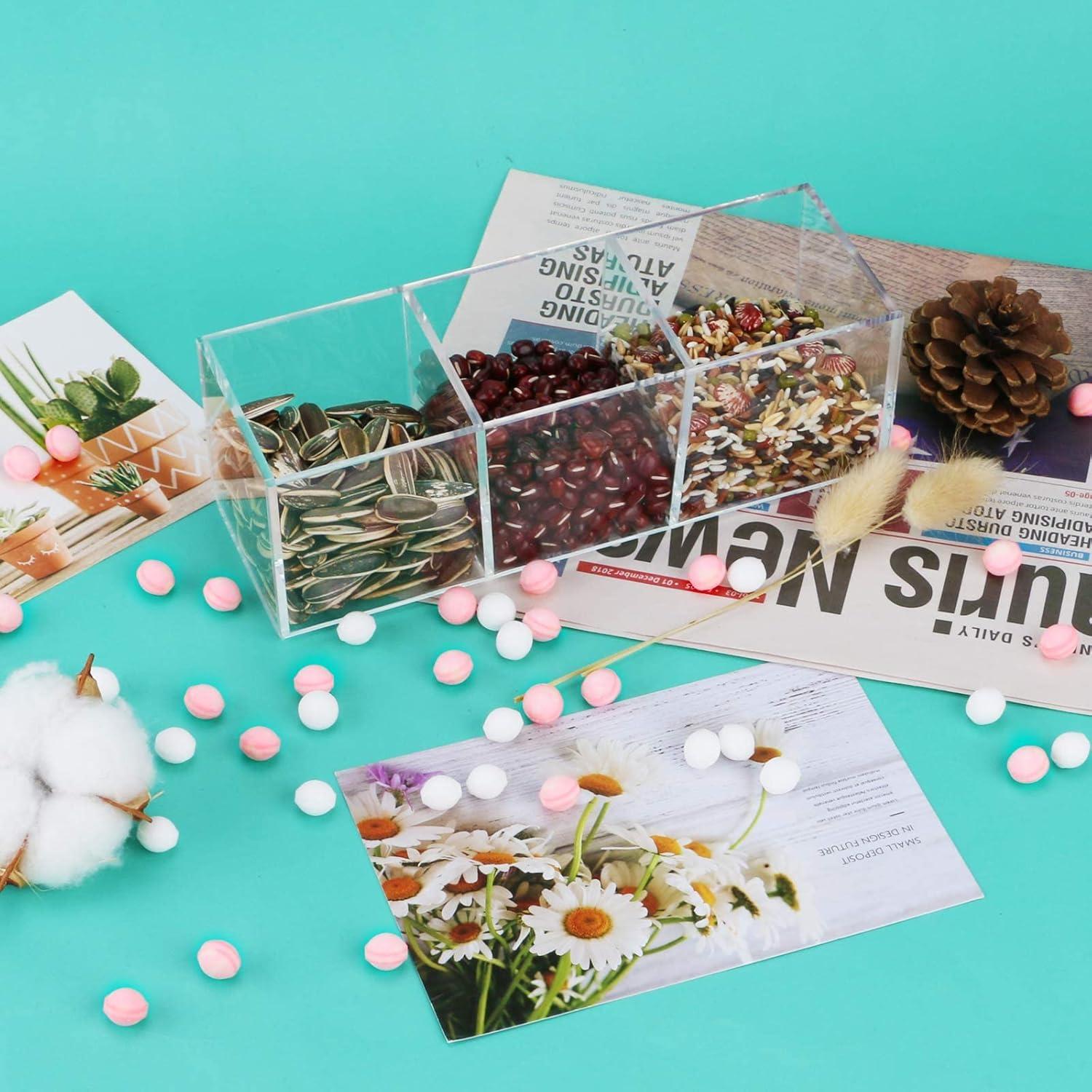 Organizador de Cajones Acrílico Dedoot 3 Compartimentos 19.05x6.35cm