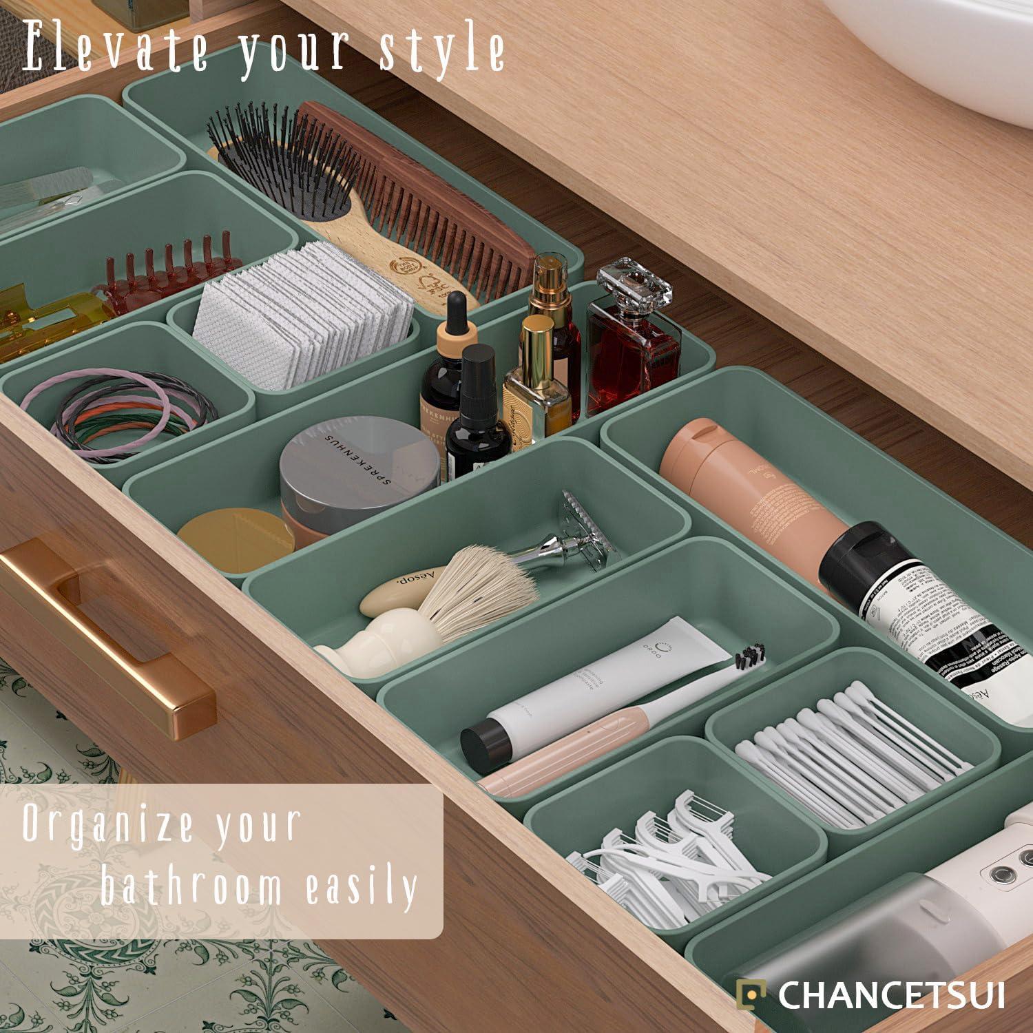 Juego de 6 Organizadores de Cajones Apilables CHANCETSUI Verde