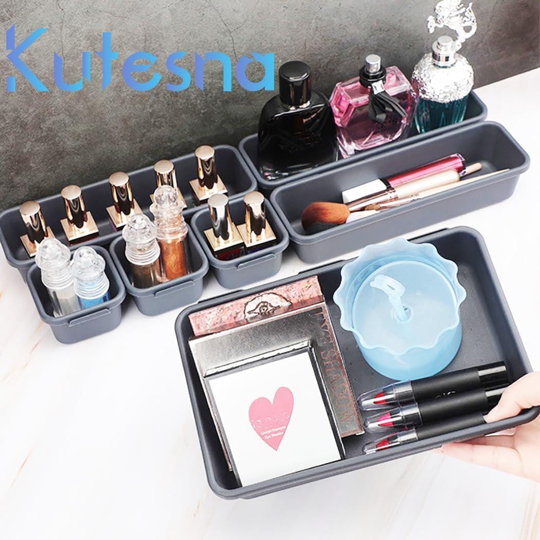 Organizador de Cajones Kutesna 44 Piezas Plástico Negro