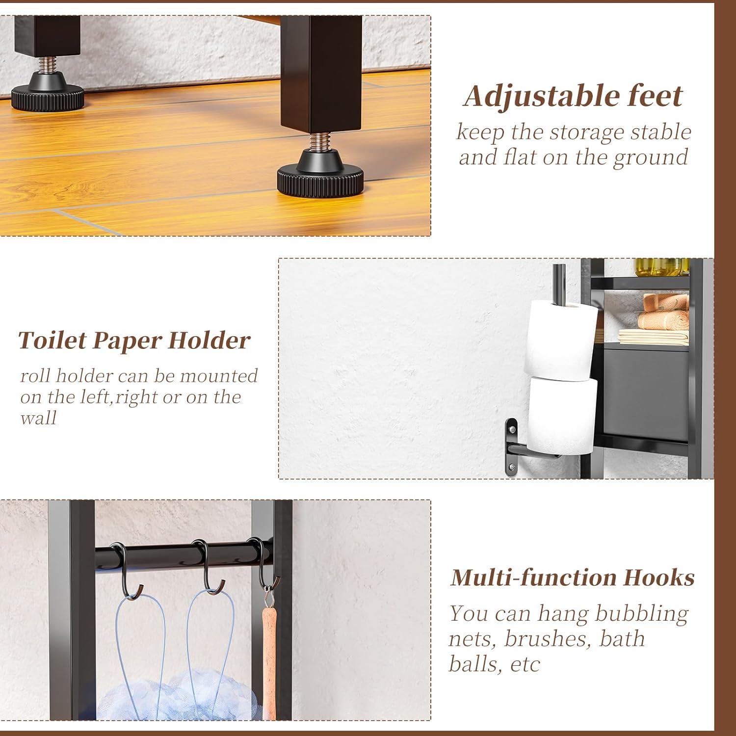 Estante sobre el Inodoro Simple Trending ST68709-BK 4 Niveles