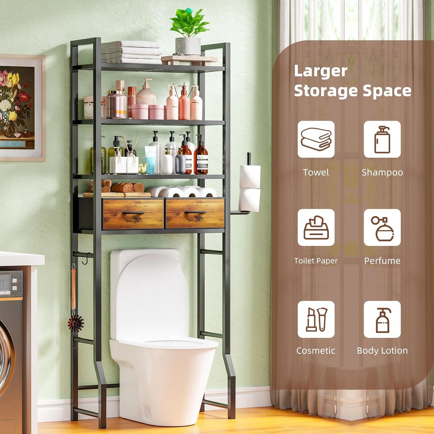 Estante sobre el Inodoro Simple Trending ST68709-BK 4 Niveles