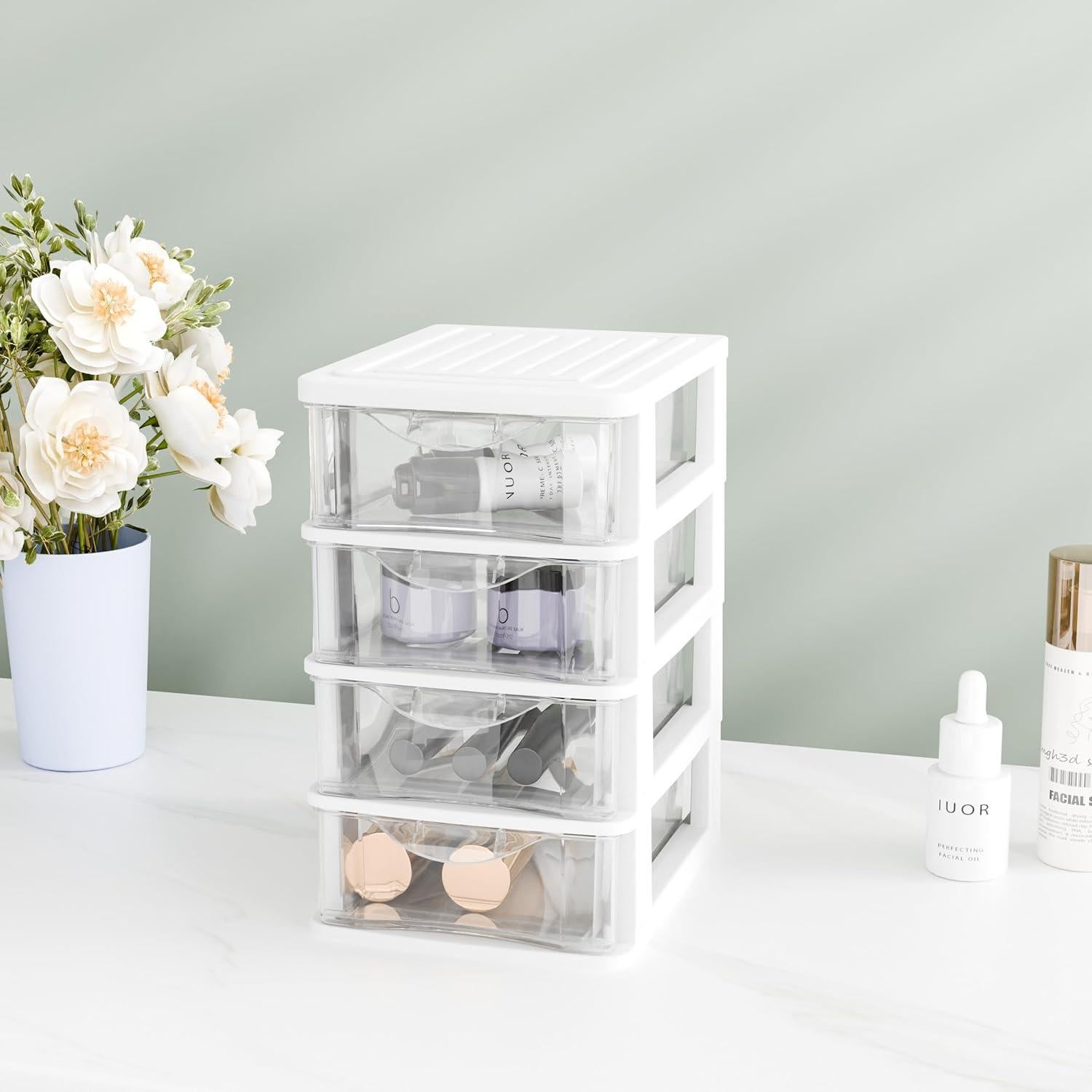 Organizador de Escritorio Gonice 4 Cajones Blanco - 2 Paquetes