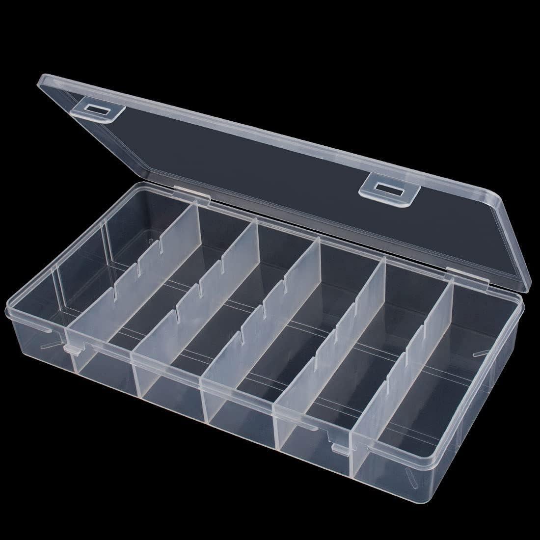 Caja de Almacenamiento Plástico Transparente BAGTeck 21x11x3 cm (2 Piezas)