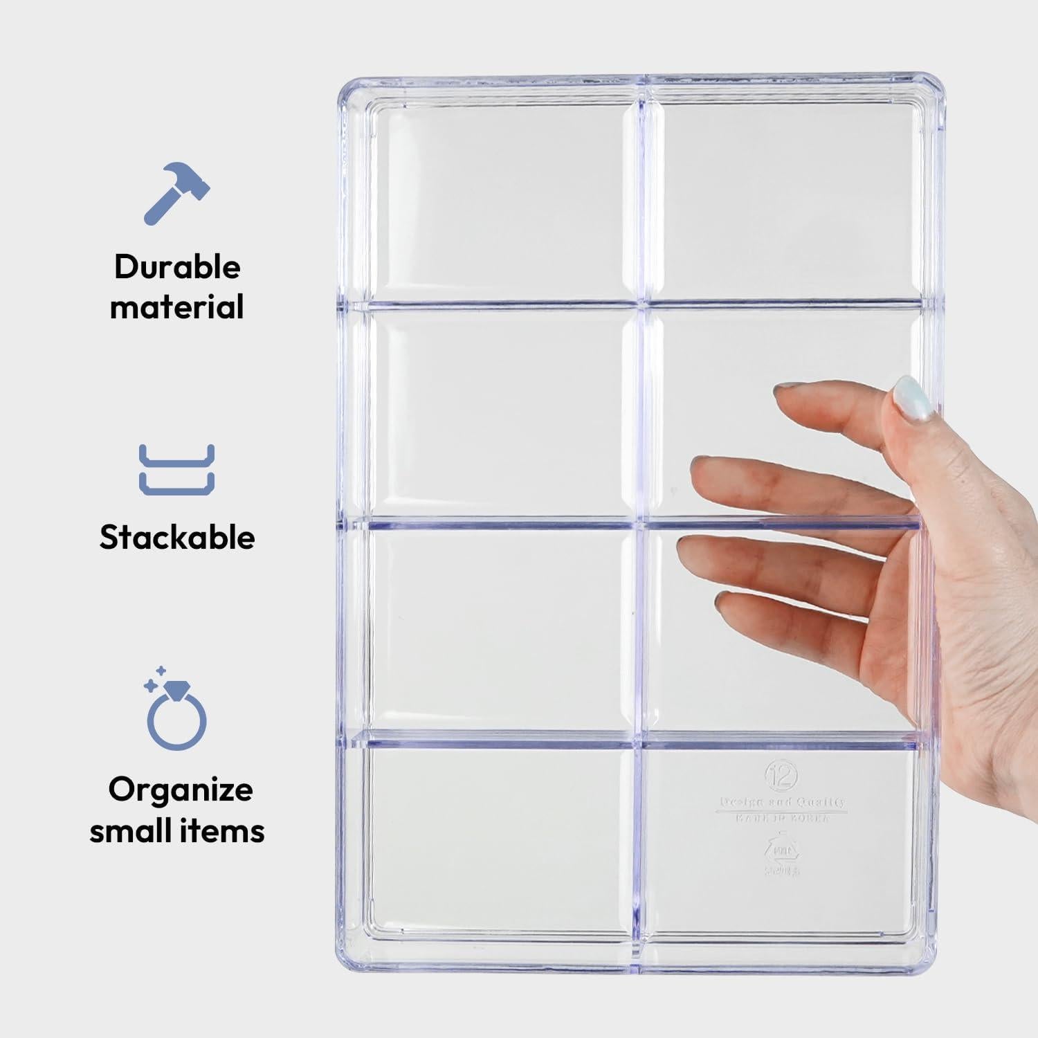 Organizador de Cajones Carrotez 8 Compartimentos Plástico 24x17x3.5cm