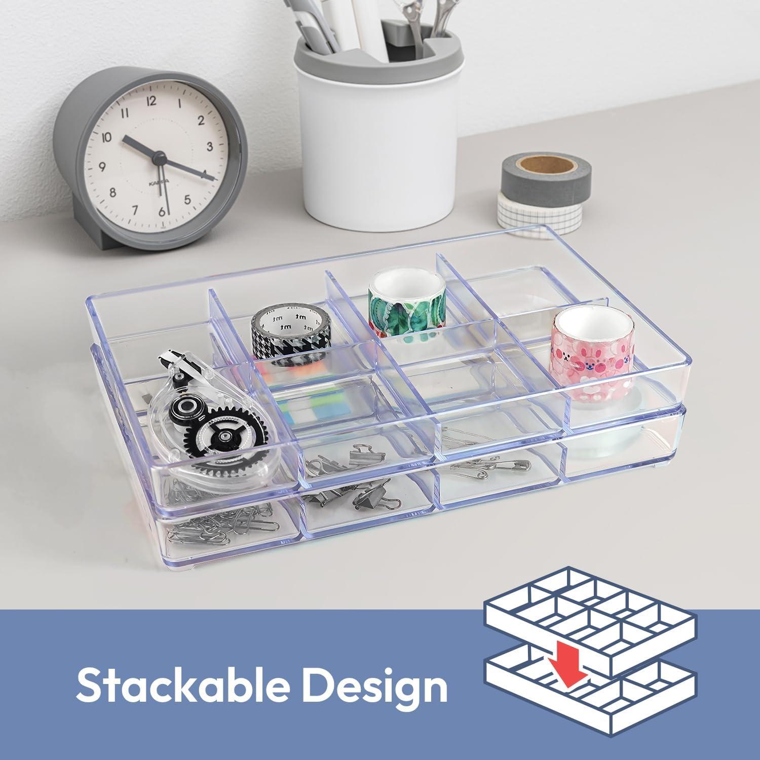 Organizador de Cajones Carrotez 8 Compartimentos Plástico 24x17x3.5cm