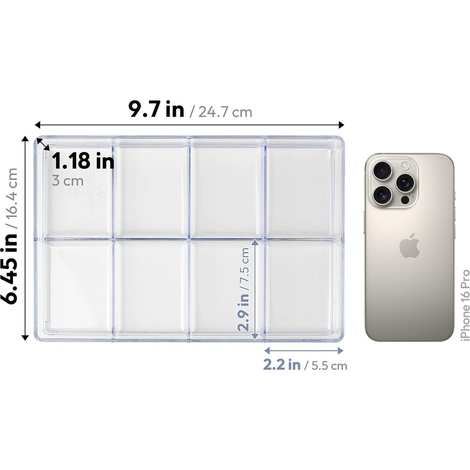 Organizador de Cajones Carrotez 8 Compartimentos Plástico 24x17x3.5cm