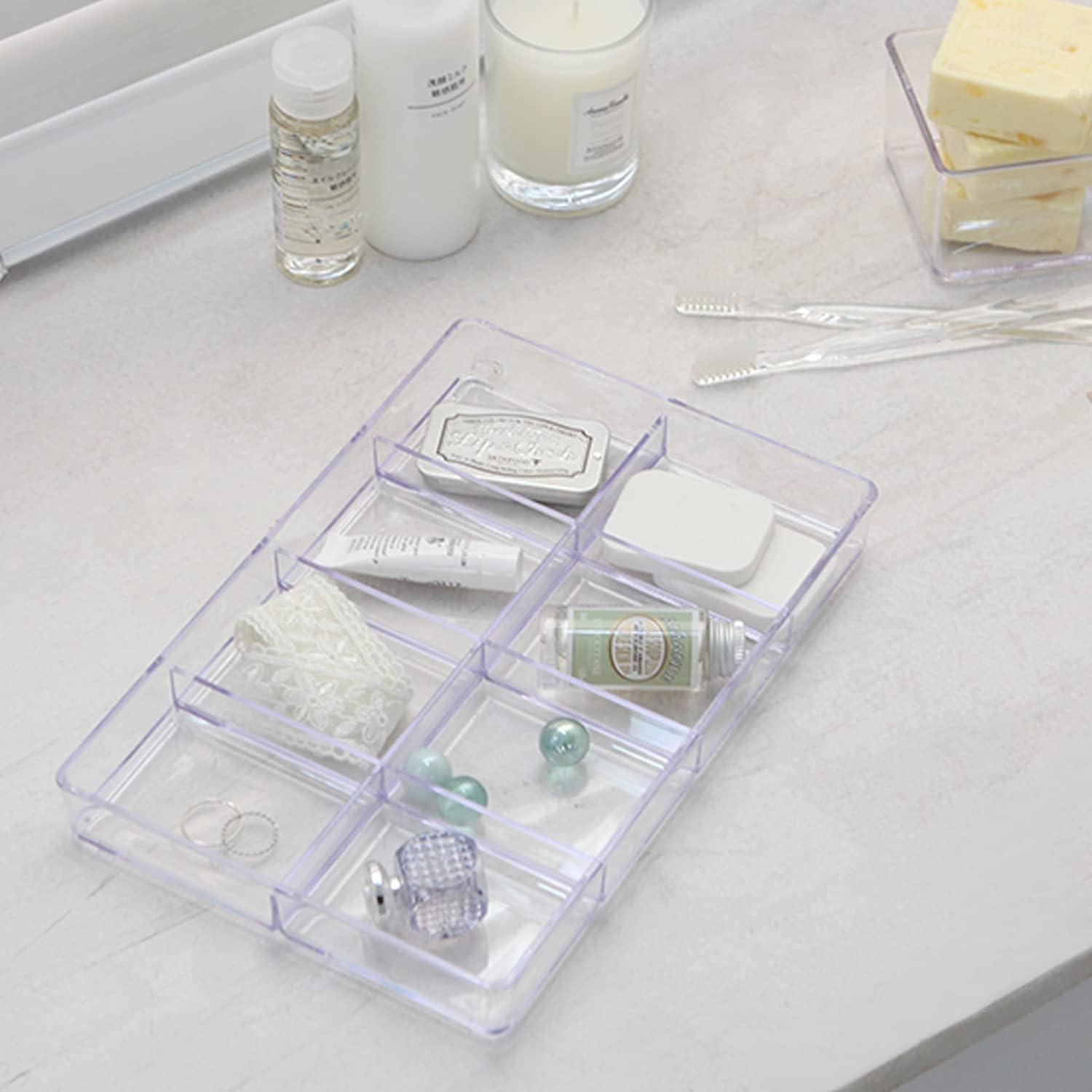 Organizador de Cajones Carrotez 8 Compartimentos Plástico 24x17x3.5cm