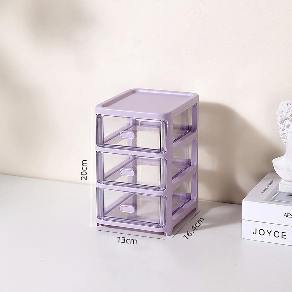 Organizador de Cajones Morado Alunsito 3 Capas 20x16.5x13cm