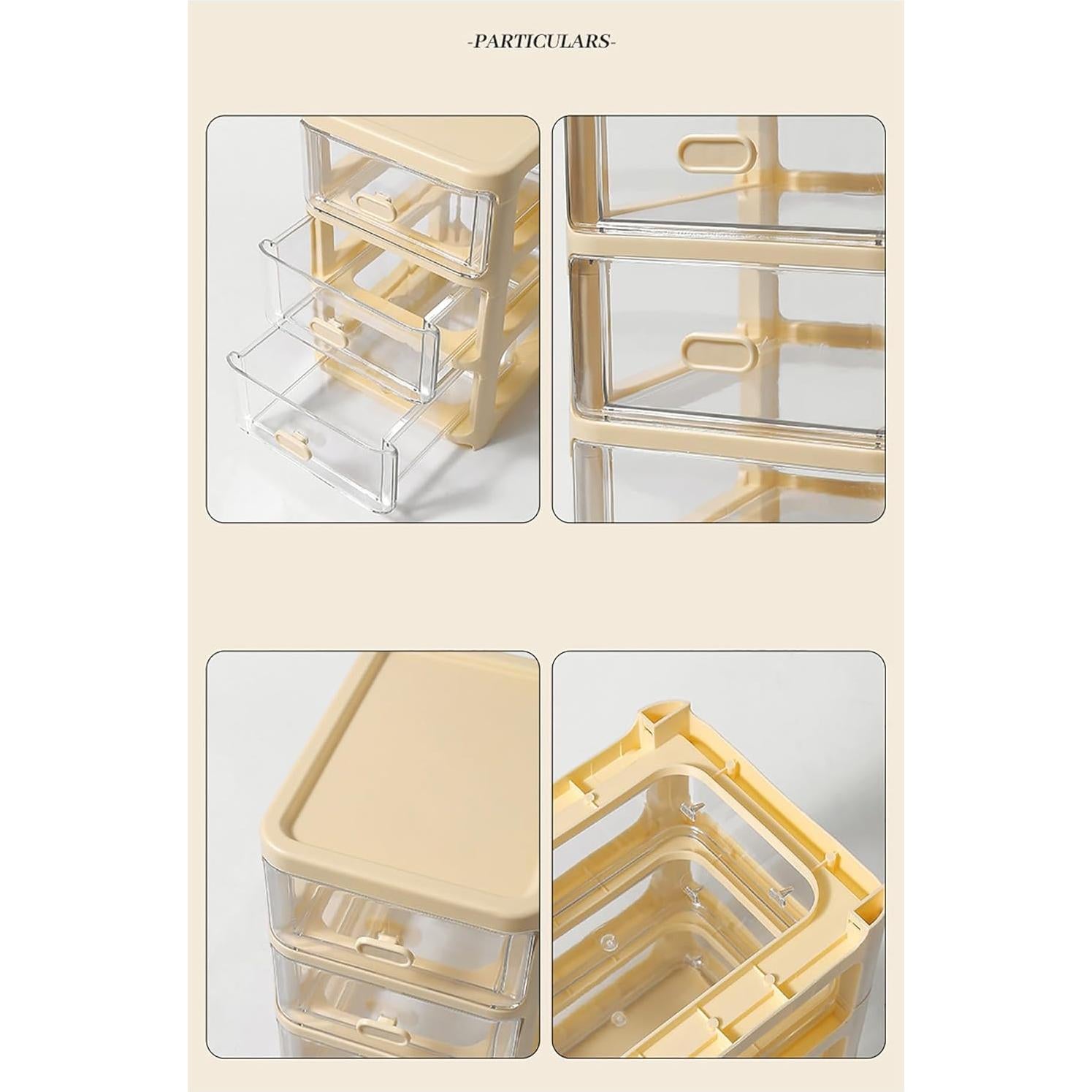 Organizador de Cajones Morado Alunsito 3 Capas 20x16.5x13cm