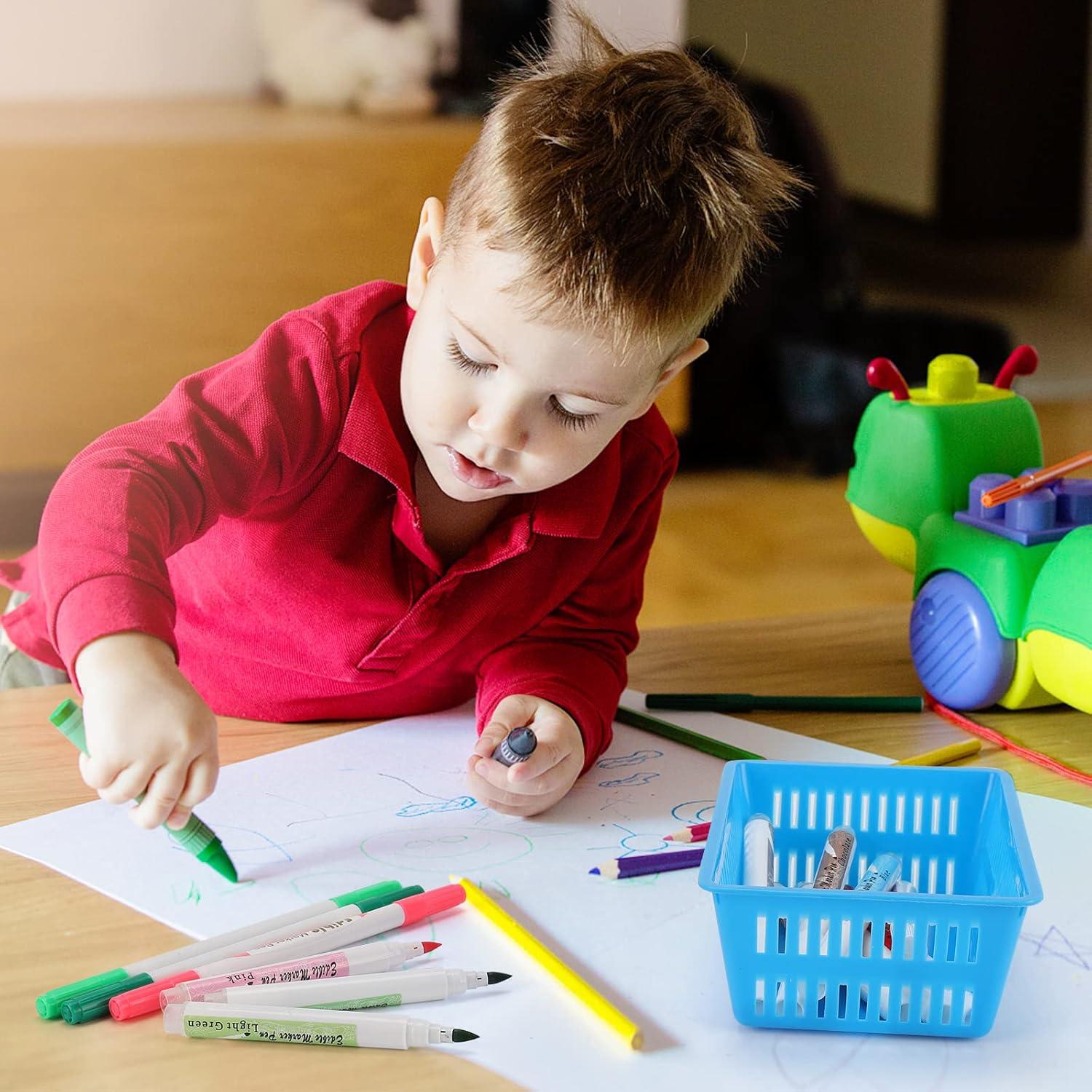 Paquete de 10 Cestas de Almacenamiento Coloridas NASHRIO 15x11x6 cm