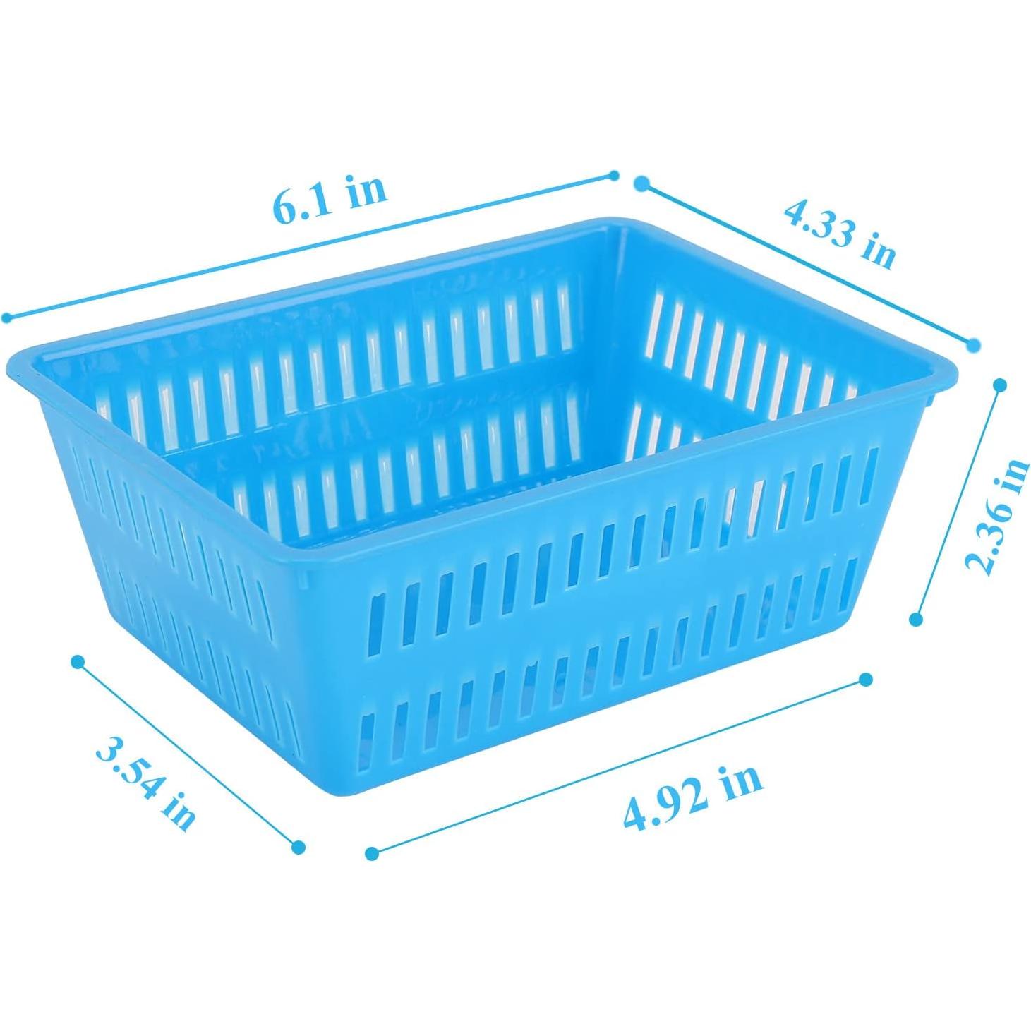 Paquete de 10 Cestas de Almacenamiento Coloridas NASHRIO 15x11x6 cm