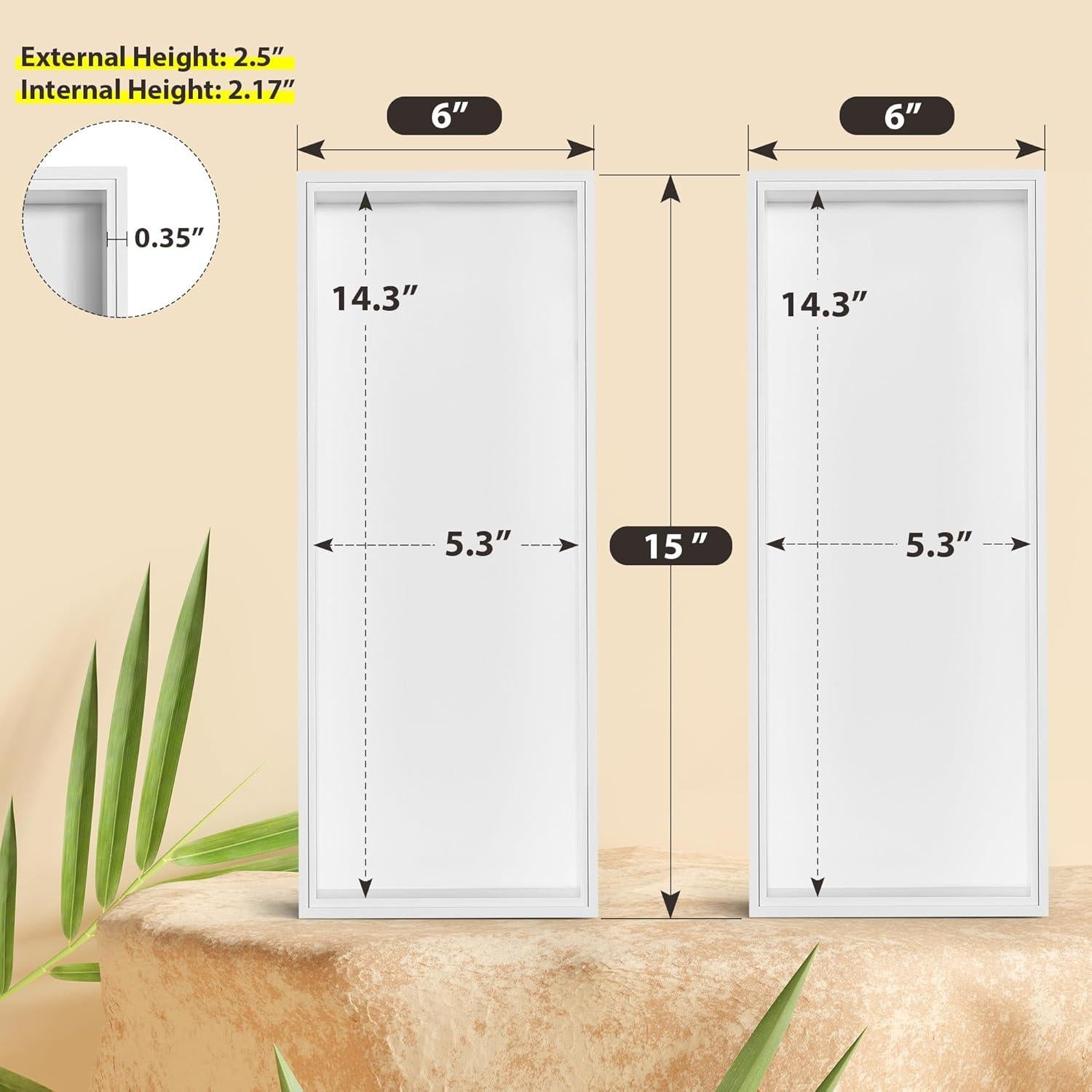 Organizadores de Cajones de Bambú Greatseas - Juego de 2, 38x15x6.4 cm