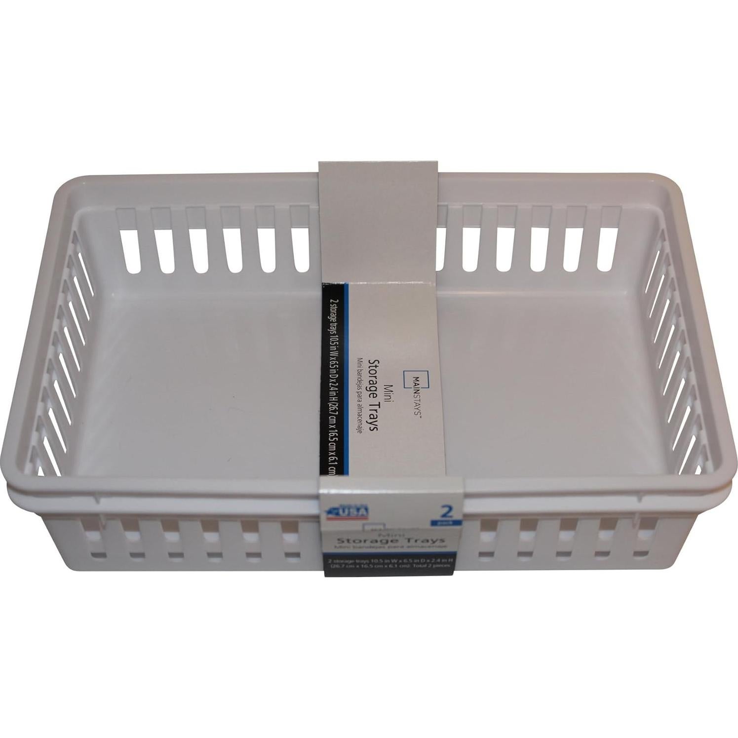 Paquete de Bandejas de Almacenamiento Mainstay 5pzs Plástico Blanco