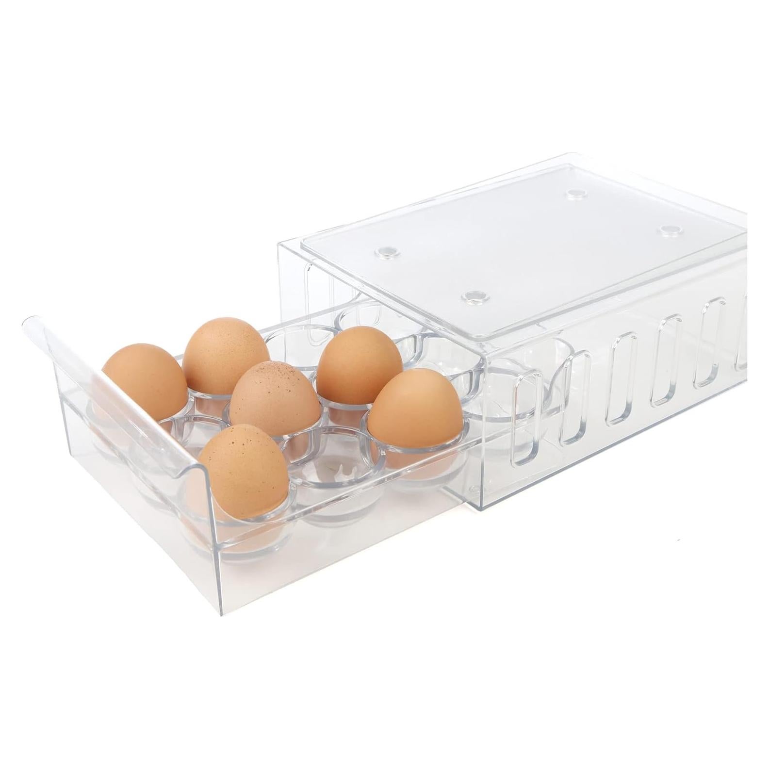 Organizador de Huevos Mind Reader, Contenedor Apilable 12 Huevos