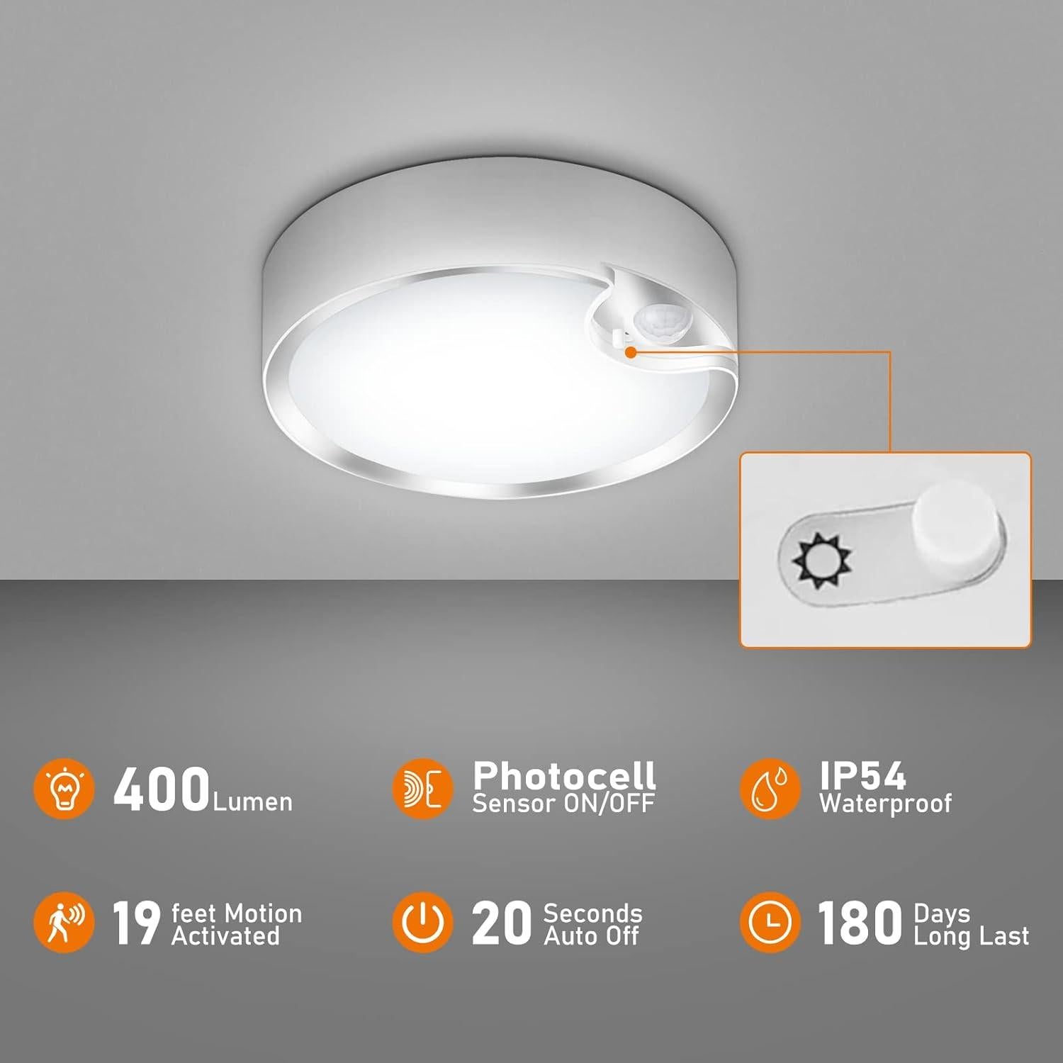 Luz de Techo LED TOOWELL con Sensor de Movimiento 400LM