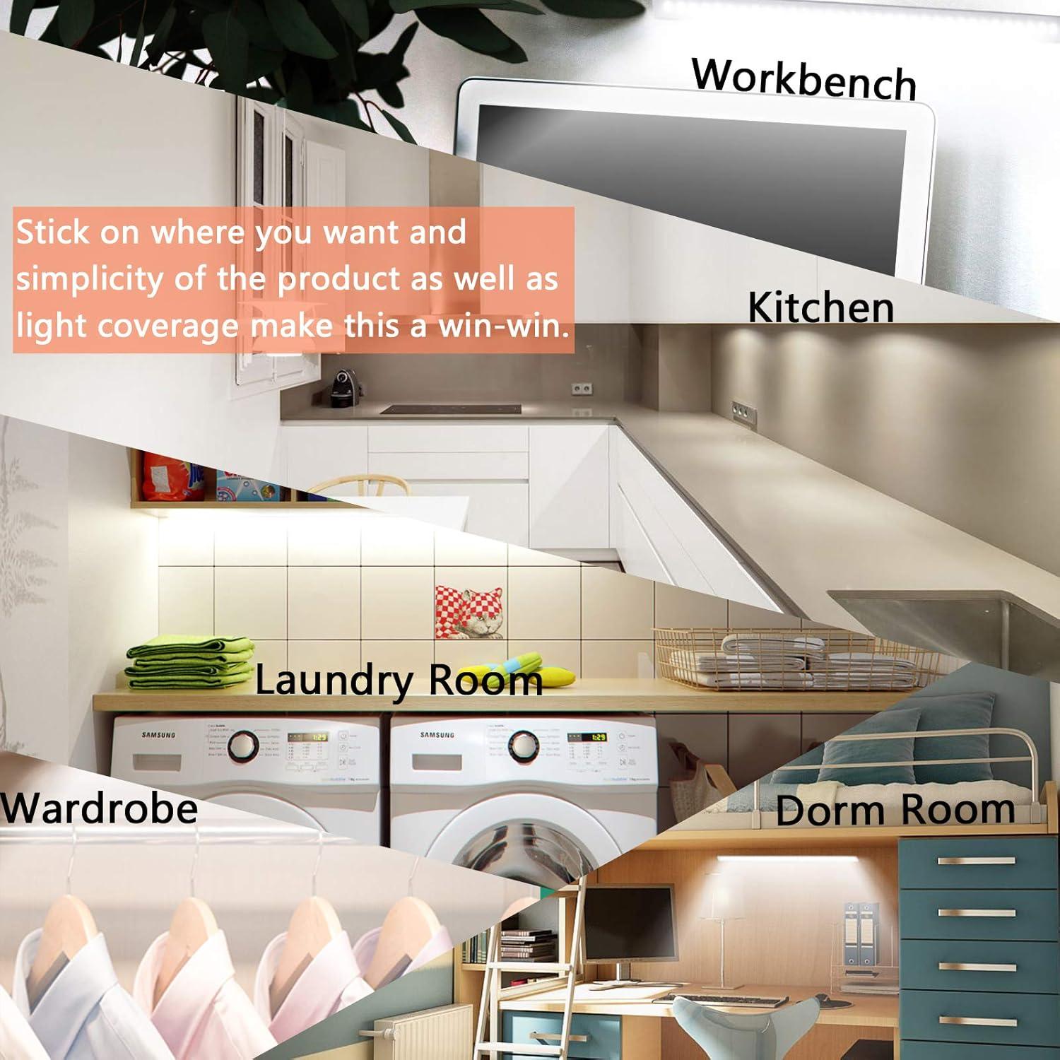 Luz LED Bajo Gabinete JUSJUBR 30 cm Regulable USB 6000K