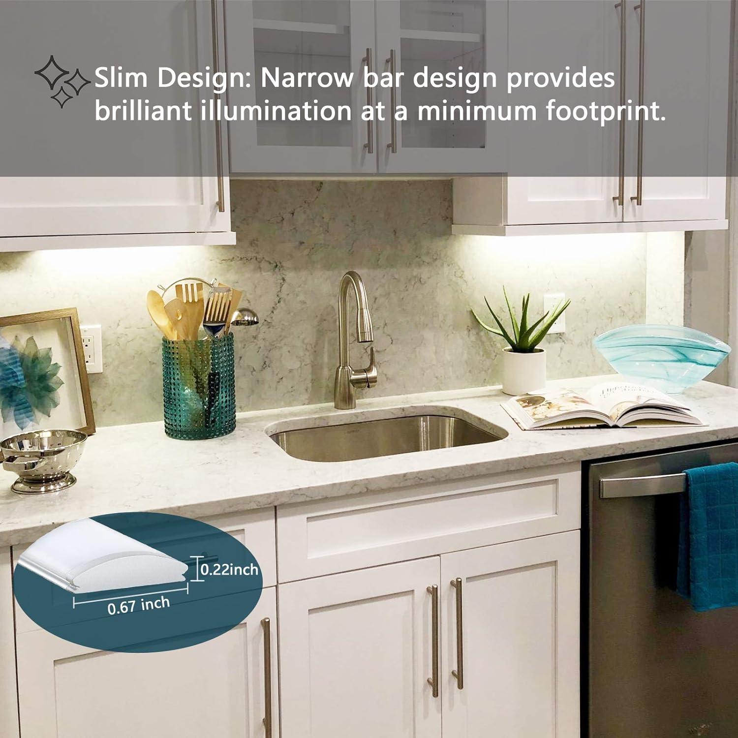 Luz LED Bajo Gabinete JUSJUBR 30 cm Regulable USB 6000K